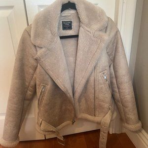 Abercrombie Faux Sherling Moto Jacket